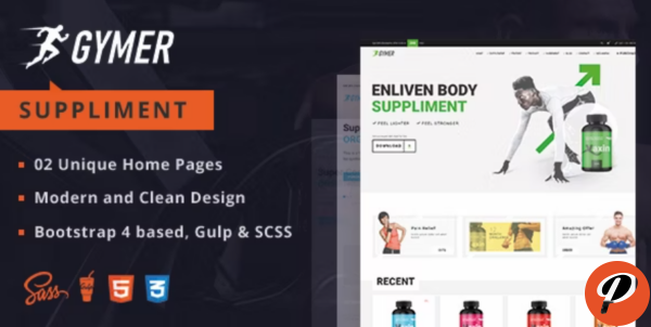 Gymer Health fitness medicine ecommerce html template