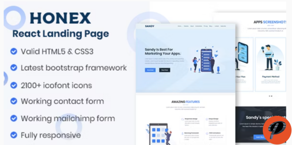 HONEX React Apps Landing Page