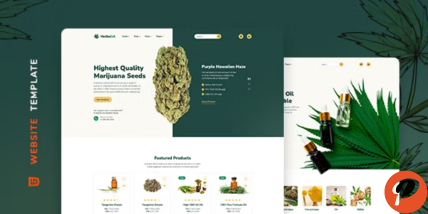 Herbalist – Medical Marijuana Store Website Template