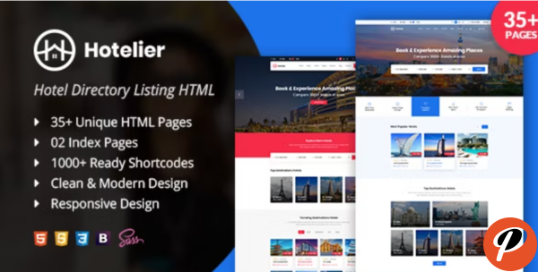 Hotelier directory listing HTML template