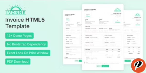 Ivonne Invoice HTML Template