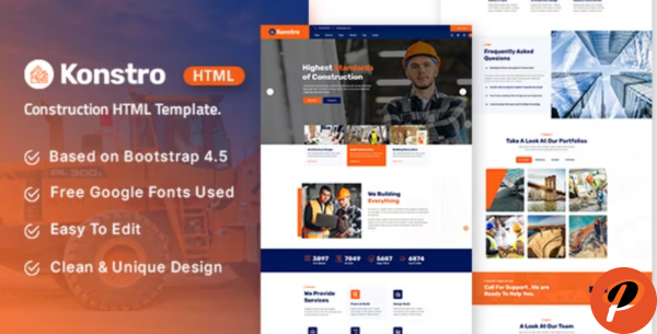 Konstro Construction HTML Template