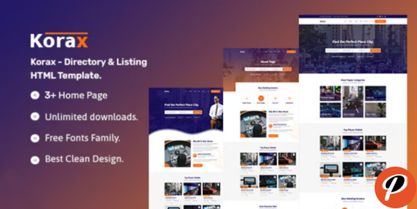 Korax Directory Listing HTML5 Template