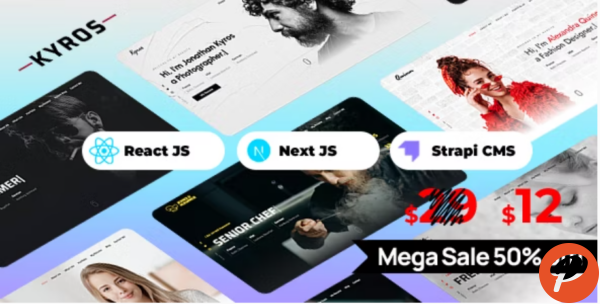 Kyros Personal Portfolio CV Resume React NextJs Template
