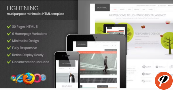 Lightning Multipurpose Minimalist HTML Template