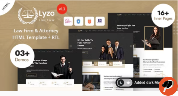 Lyzo Law Firm Attorney HTML Template