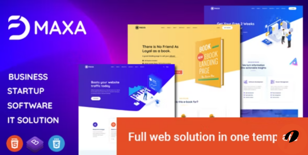 Maxa Multipurpose Landing Page Template