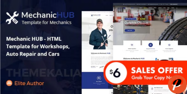 Mechanic HUB Car Repair HTML Template