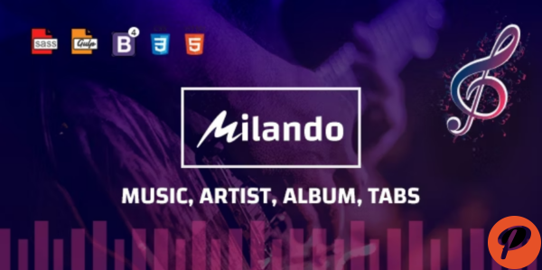 Milando Music Portal Playback HTML Template