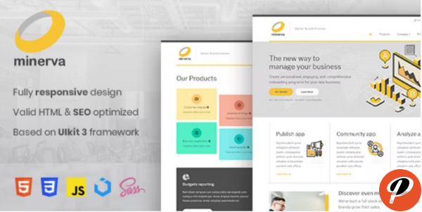 Minerva Minimalist Business HTML Template
