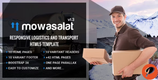 Mowasalat Responsive Logistics and Transport HTML5 template