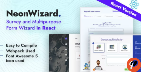 NeonWizard React JS Questionnaire Multistep Form Wizard React JS