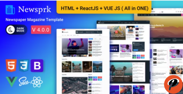 Newsprk VueJS Newspaper Template