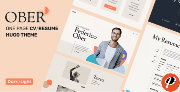 OBER CV Resume Personal Portfolio Hugo Theme