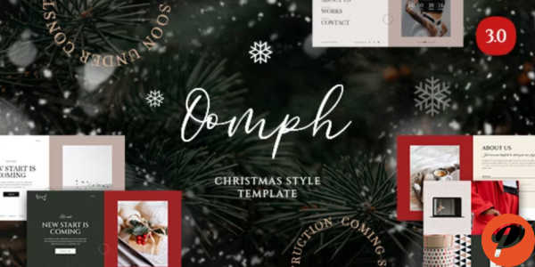 Oomph Christmas Style Coming Soon Landing Page Template