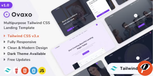 Ovaxo Tailwind CSS Multipurpose Landing Template