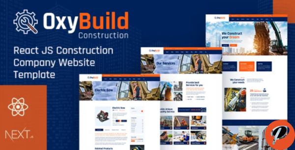 Oxybuild React Construction Template with Next JS