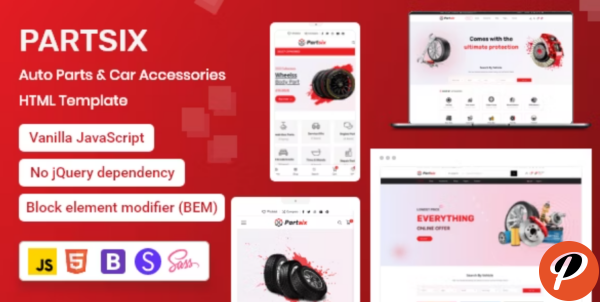 Partsix Auto Parts Car Accessories Shop HTML Template