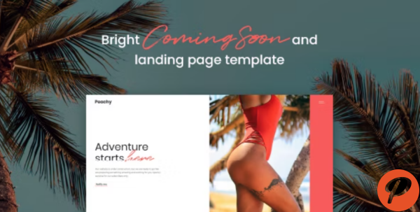 Peachy Bright Coming Soon and Landing Page Template