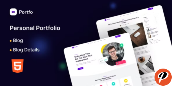 Portfo Personal Portfolio One Page HTML Template