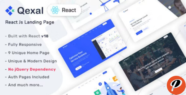 Qexal React Js Landing Page Template