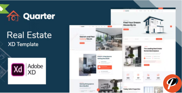 Quarter Real Estate Adobe XD Template