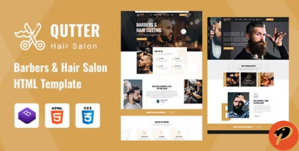 Qutter Barbers Hair Salons HTML Template