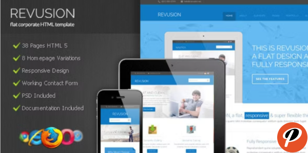 Revusion Flat Corporate HTML Template