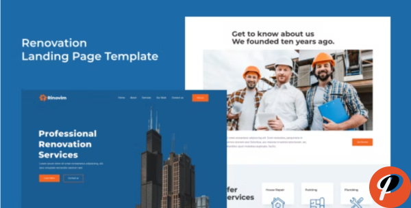 Rinovim Renovation Landing Page Template