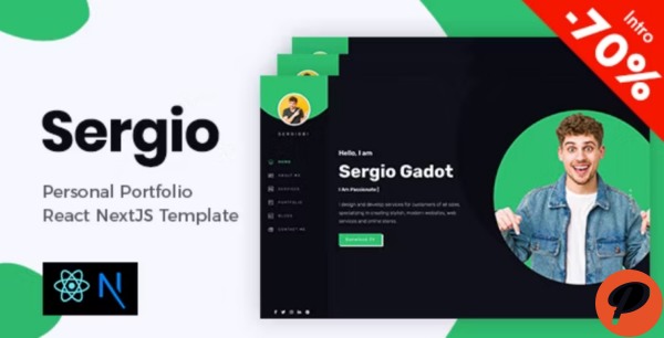 Sergio – Personal Portfolio React NextJS Template