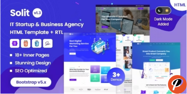 Solit Technology IT Startup Company HTML Template