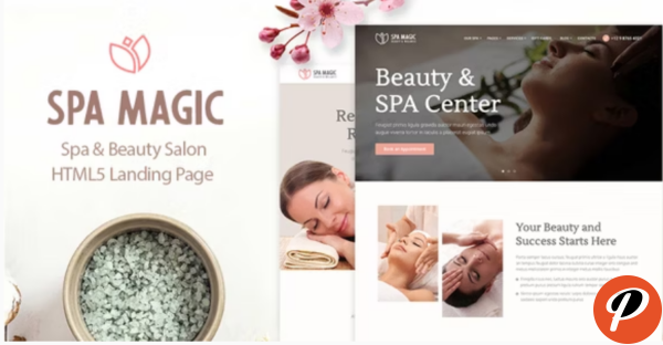 SpaMagic Beauty Spa Salon Wellness Center HTML Template