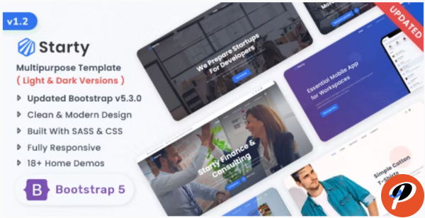 Starty Multipurpose Bootstrap 5 Landing Template