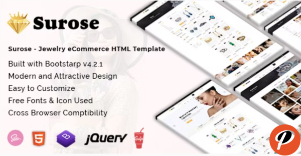 Surose Jewelry eCommerce HTML Template