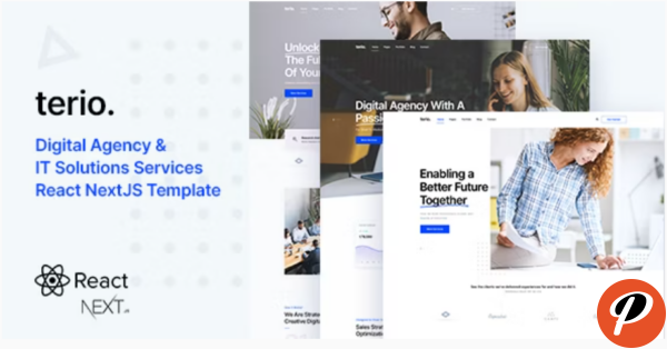 Terio Digital Agency IT Services React NextJS Template