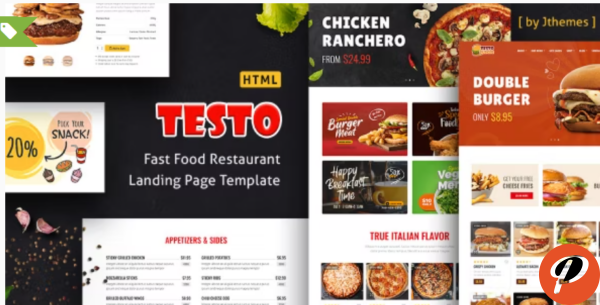 Testo Pizza Caffe Restaurant Bootstrap 5 4 HTML Template