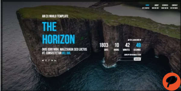 The Horizon Responsive Coming Soon Page