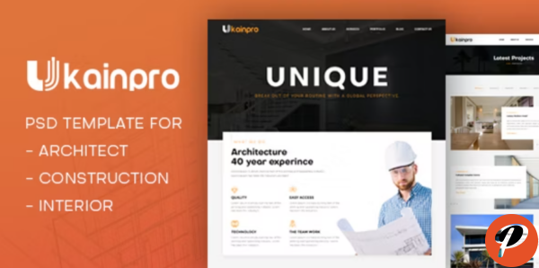 Ukainpro Architect Construction PSD Template