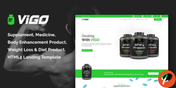 VIGO Health Supplement Landing Page HTML Template