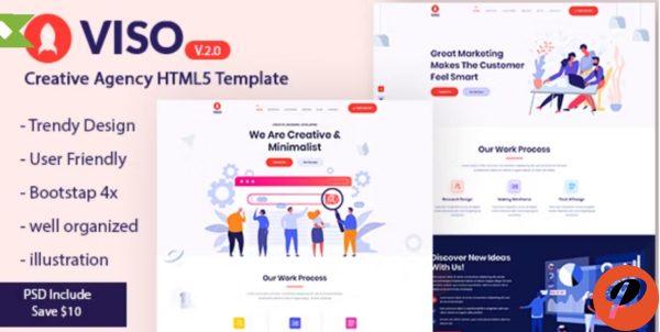 VISO Creative Agency Portfolio Landing Page Template