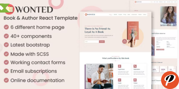 Wonted Book Author React Template