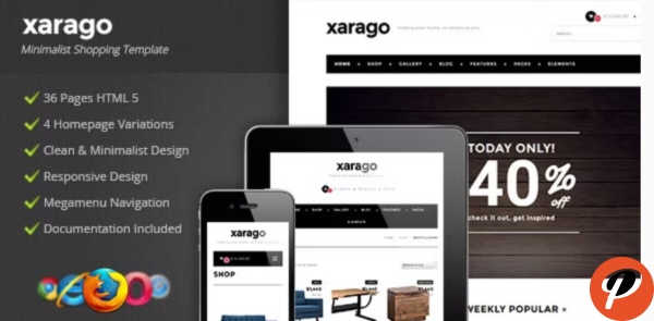 Xarago Minimalist Shopping Template