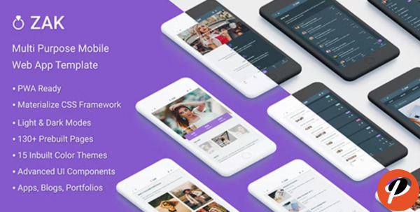 Zak ulti Purpose Mobile Web App template PWA