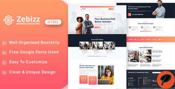 Zebizz Business Consulting HTML Template