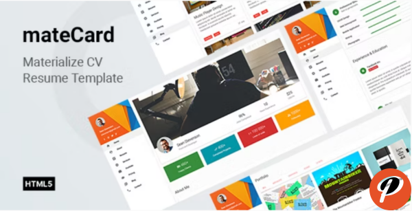 mateCard CV Resume HTML Template